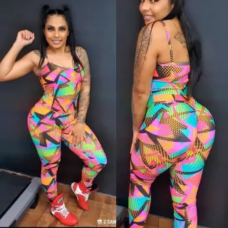 Conjunto Fitness Top com Bojo + Calça Legging Empina Bumbum + Brinde - G-42