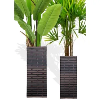 Coluna de fibra sintética para vasos de plantas naturais e artificiais