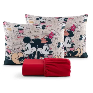 Poliéster Jogo de Lençol Casal Temático 3 Peças - Diversos - 11 VERMELHO