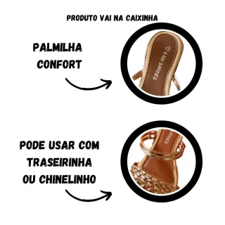 Lançamento: Rasteirinha Feminina Confortável e Leve - Com ou sem traseiro - Nude