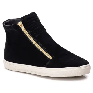 Bota Cano Alto Feminina Dourada com Zíper - Tênis 103 - 33