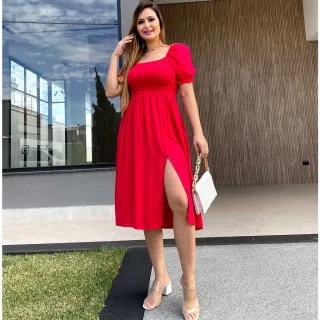 Vestido Midi Estampado Feminino - Compre Online na Raryel