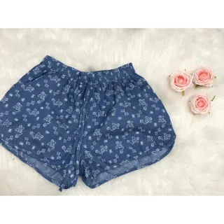 Short Estampado Feminino Jeans Pegada 7070 - Escuro