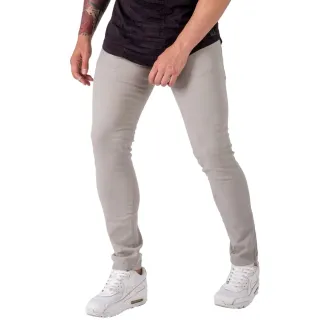 Ótimo Caimento Calças Masculinas Skinny Lycra Cor CREME - Creme