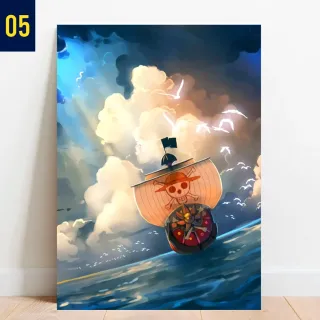 Placa Decorativa Mosaico Anime One Piece Desenho Modular Vintage Infantil - 02