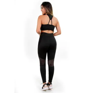 Top C/bojo 10581/10633 + Conjunto Legging Detalhe Cirrê - Preto