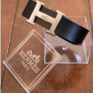 Envio Imediato: Cinto de Couro com Fivela em Metal Preta ou Prata - Várias Marcas - HB