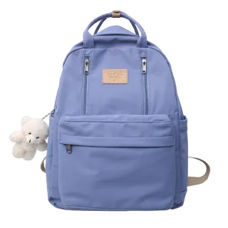 Mochila portátil coreana japonesa de grande capacidade para meninos e meninas - Rosa