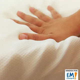 Colchões BF - Travesseiro Massageador Duplo Soft Firme 50x70cm - Branco