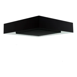 Plafon Luminária Preto Indireta 30x30cm 4 Lâmpadas RL - Único