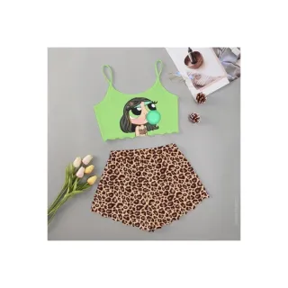 Moda verão: Pijama feminino personagens adulto - Roupa de dormir baby Doll - M15