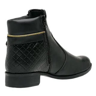 Botinha Stella Cano Curto sem Cadarço, Saltinho Baixo - Compre Online na Raryel - Preto