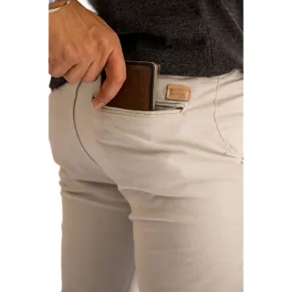 Bolso Embutido Calça Sarja Masculina Social Esporte Fino Brim - Verde Militar