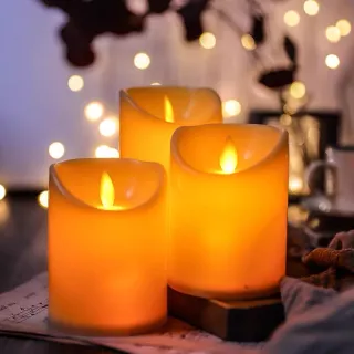 Decorativa Realista Cilíndrica Led Vela Luminária Chama - 10cm