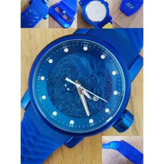 Caixinha de Luxo + Relógio Masculino com Dragão - Dragão Preto Sem Pesonalização