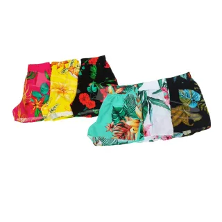 Casual Malha Viscose Feminino Kit 3 Shorts - P (36-38)