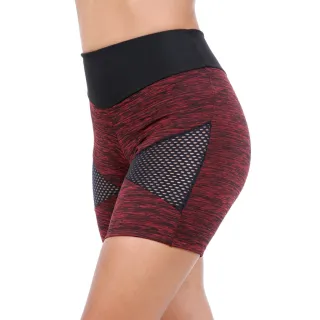 Bermuda Fitness 8742 com Detalhe em Tela - Academia, Treino, Moda - Verde
