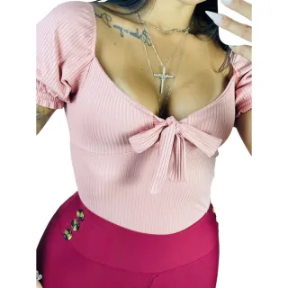 Moda Evangelica - Blusa Feminina Manga Curta para Amamentação - Cinza