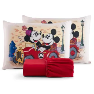 Poliéster Jogo de Lençol Casal Temático 3 Peças - Diversos - 11 VERMELHO