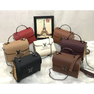 Promoção Bolsa Feminina Transversal Louis Vuitton Nude Baú de Madeira - Nude