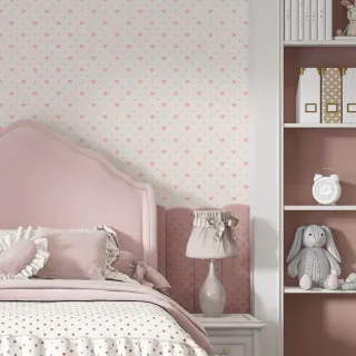 Adesivo Autocolante Coração Nude Bege Quarto Sala Papel de Parede Lavável 1m x 50cm - Único