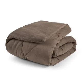 Edredom Dupla Face Queen Casal 01 Peça Toque Macio Micropercal 200 Fios - AZUL GRID