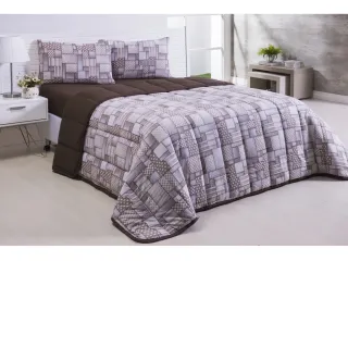 Promoção: Kit Dupla Face Edredom Casal + Jogo de Lençol - 8 Peças Variados - Floral