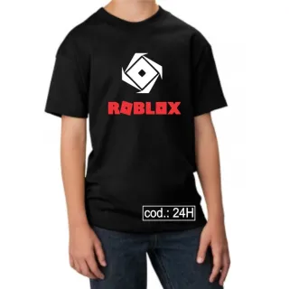 Jogos infantis camiseta Free Fire - roblox preto
