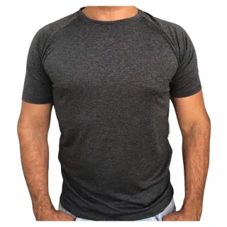Academia Masculina Dry Fit Camiseta - Preto mescla
