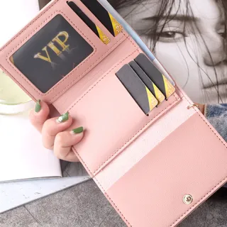 Carteira Pequena Animal Fresca Estudante Simples - FACC - Rosa