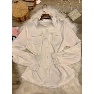 Blusa Social Manga Longa com Botões Chic - mostarda