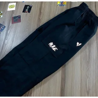 Preta Unisex Cargo Huge Calça - GG