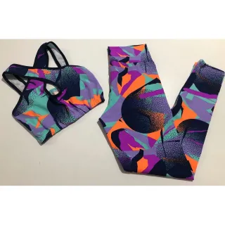 Conjunto Fitness Legging e Top Cropped Suplex - Kit 2 - Único