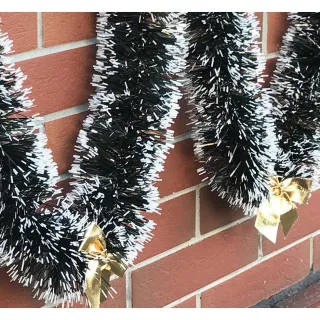 Cordão Verde Natalina - Guirlanda de Pluma para Decoração Natal - Único