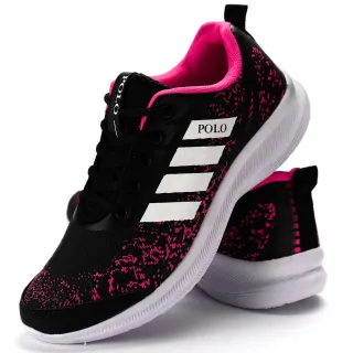 Lançamento Confortável Tênis Feminino Caminhada Leve - 409-PRETO-PINK