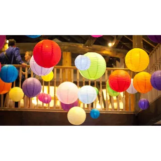 ENVIO IMEDIATO - Luminária Redonda Oriental de Seda Colorida para Festas, Eventos e Decoração - Verde Escuro 30cm