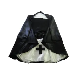 Halloween Adulto Kit Fantasia A Freira Noviça Rebelde Hábito 2PEÇAS - Único
