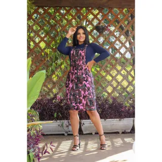 Saia Justa com Zíper - Jardineira Salopete - Camuflada