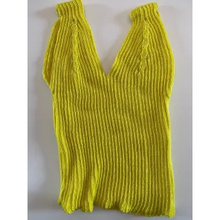 Moda Tricot Blusa Cropped Regata - BRANCA VESTE PP AO M