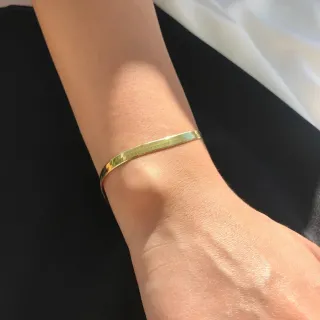 Colar e Pulseira Feminino Banhados a Ouro 18K - Kit de Cobra Laminada - Fúcsia