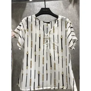 Blusa Evangélica Manga Curta Feminina Social com Botão - Branco