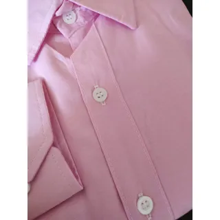 Camisa Premium Rosa Manga Longa Slim Fit - M