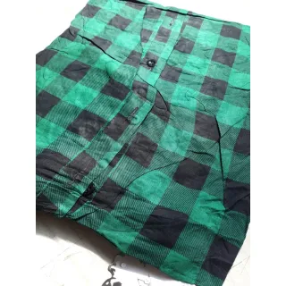 Chemise Xadrez Feminina Viscose Laço Camisão - vermelho azul escuro