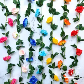 Decoração de Casamento com Corrente Artificial de Rosa Flor - 2.4M