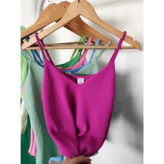 Regata Feminina Alcinha Liso - Top Qualidade Gola V1 - Verde-limao