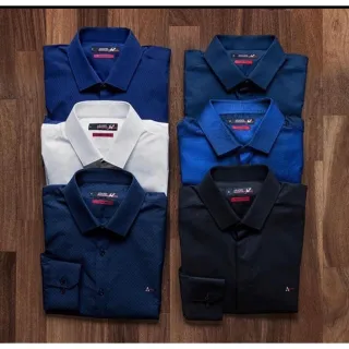 Camisa Slim Fit Aramis Manga Longa Lisa - Rosa Claro