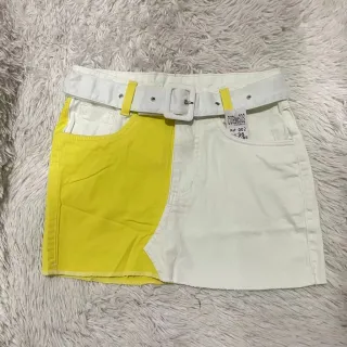 Cinto Patchwork Colorido para Saia Jeans - Compre Online na Raryel - Laranja