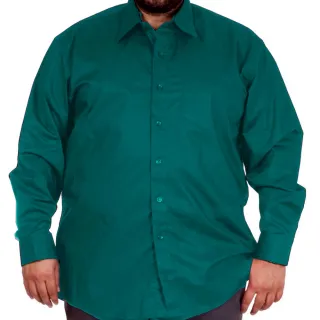 Camisa Luxo Plus Size Manga Longa Social Masculina Extra Grande - Roxo