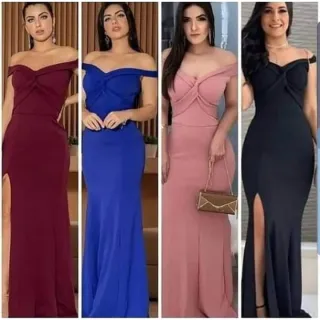 Formatura casamento madrinha vestido longo festa - Verde Tiffany