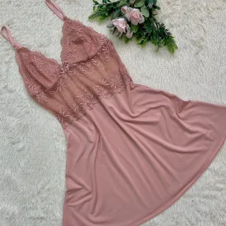 Pijama Sensual de Renda Sem Bojo - Camisola Linha Noite - Vermelho